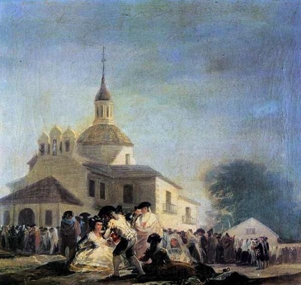 Francisco de goya y Lucientes Pilgrimage to the Church of San Isidro Spain oil painting art
